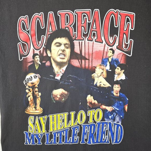 Scarface Say Hello to My Little Friend Shirt Large Movie Vintage Rap Tee Style - Picture 3 of 6